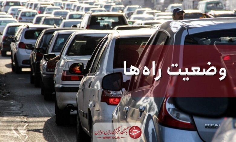 تردد خودروها در جاده چالوس و آزاد راه تهران – شمال یکطرفه شد