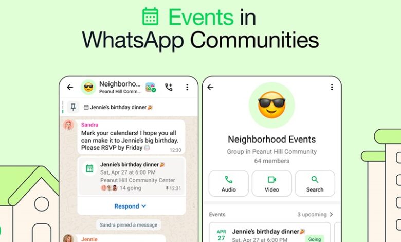 نحوه ایجاد و سفارشی کردن رویدادها (Events) در گروه‌های واتساپ