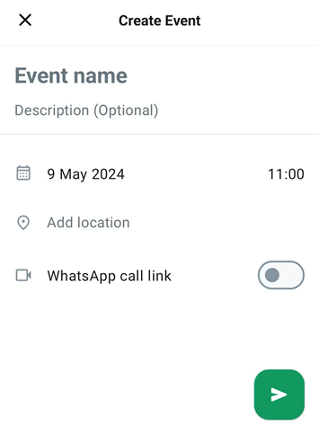 سازماندهی رویداد در واتساپ
