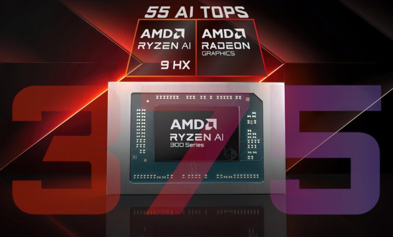 AMD از APU Ryzen AI 9 HX 375 “Strix”، قدرتمندترین SOC AI جهان با 55 NPU برتر رونمایی کرد.