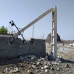 باد و باران باعث سقوط ۲۷ اصله پایه شبکه برق شهرستان راسک شد