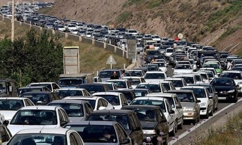 ترافیک سنگین در محورهای چالوس، فیروزکوه و آزادراه کرج-قزوین