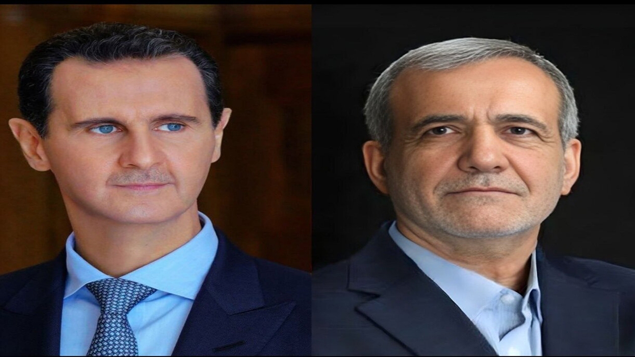 تماس تلفنی بشار اسد با پزشکیان و تأکید بر تقویت روابط دوجانبه