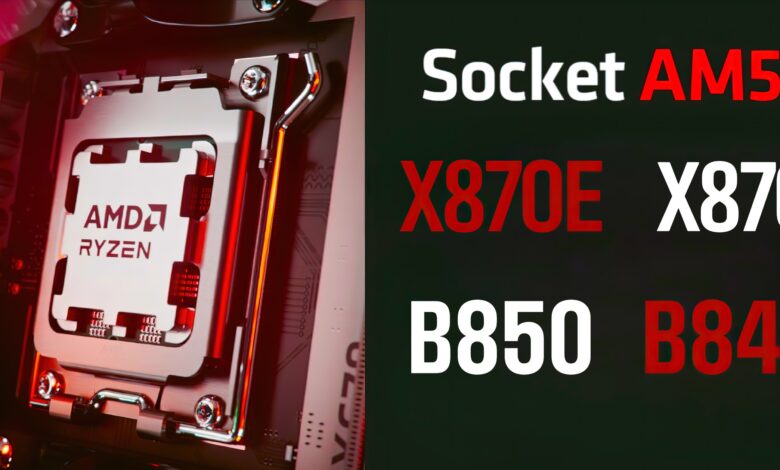 جزئیات AMD چیپست های اصلی B850 و B840 سطح پایه: B840 بدون اورکلاک CPU و فقط پشتیبانی از PCIe Gen3