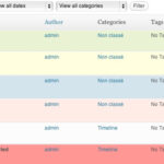 رنگ های سلولی جدول سفارشی در پنل مدیریت وردپرس