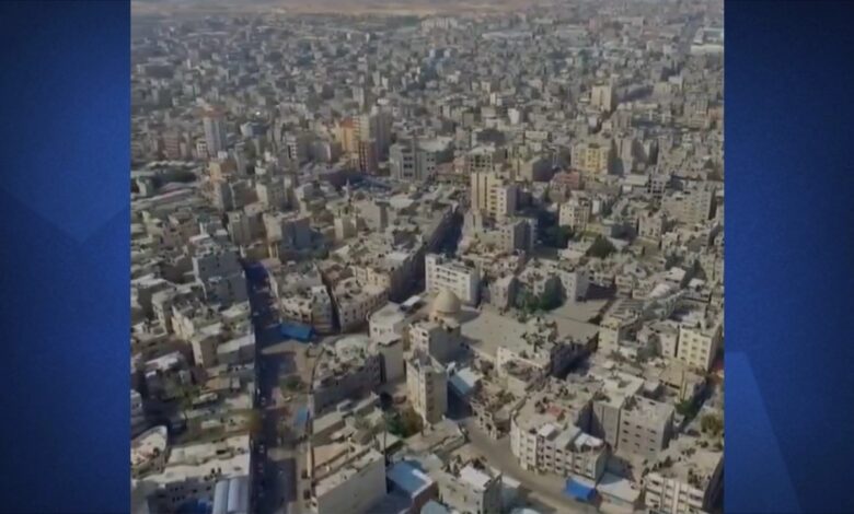 شهر خان یونس قبل و بعد از بمباران اسرائیل + فیلم