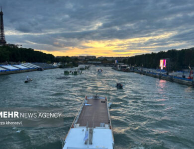 هوای بارانی پاریس در روز برگزاری افتتاحیه المپیک سی و سوم