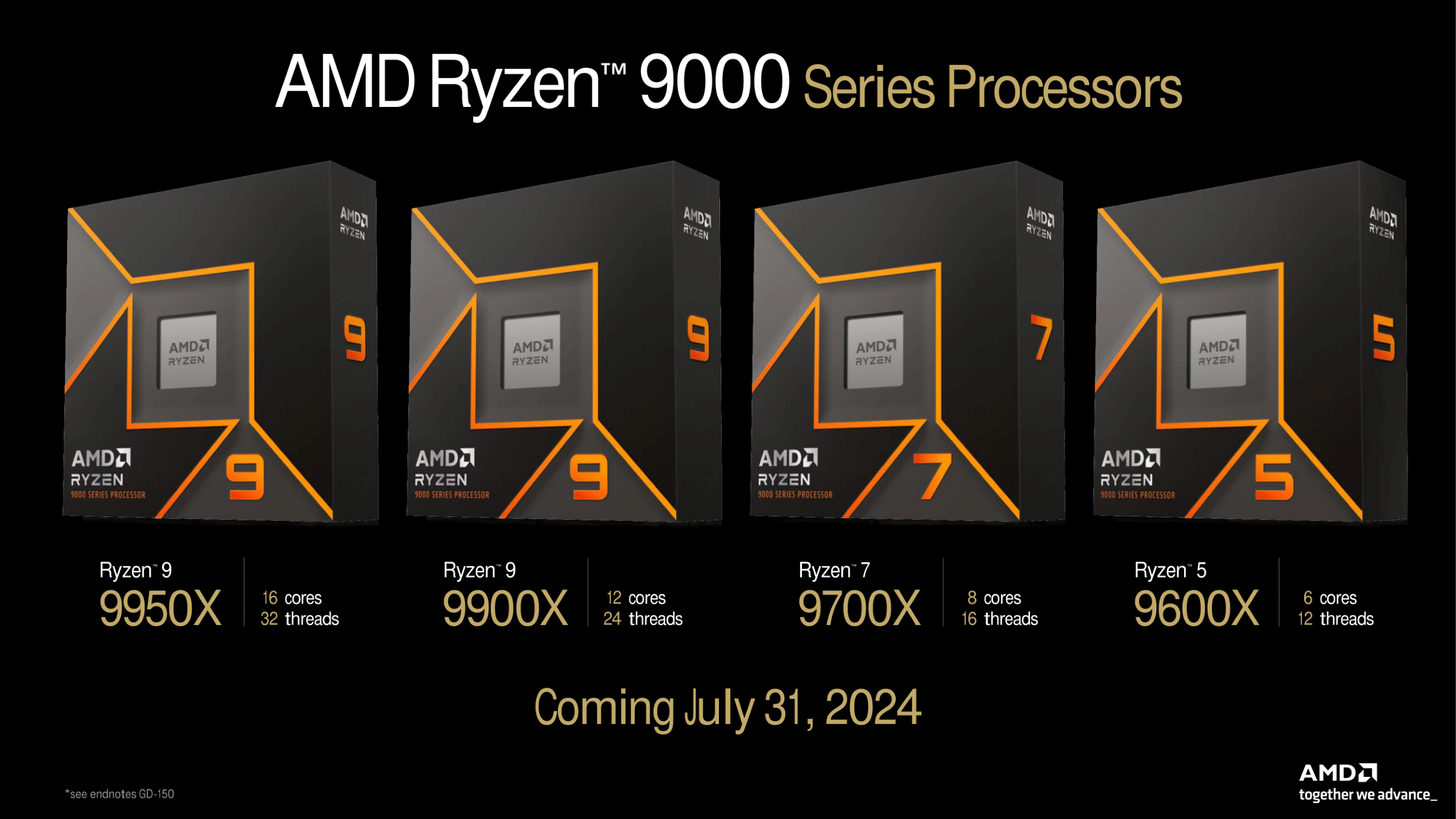 پردازنده‌های دسکتاپ AMD Ryzen 9000 Zen 5 رسماً در 31 جولای راه‌اندازی می‌شوند: قدرت و خنک‌کننده کمتر، ویژگی‌های اورکلاک جدید، عملکرد 9950X، 9900X، 9700X، 9600X و مقایسه‌های 3D V-Cache