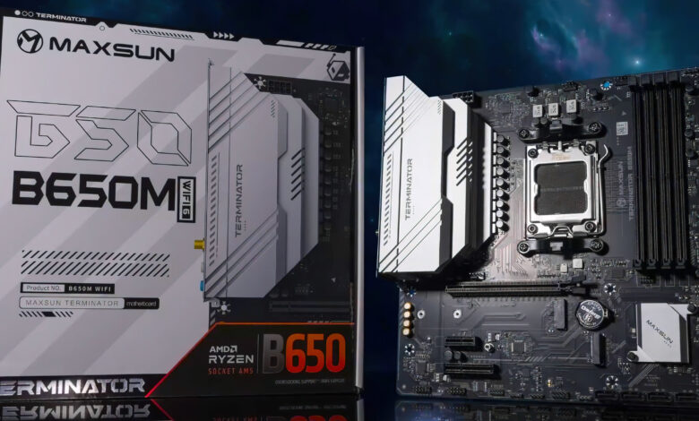 Maxsun’s Terminator B650M یک مادربرد AM5 100 دلاری است که از پردازنده های Zen 5 تا AMD Ryzen 9 9900X پشتیبانی می کند.